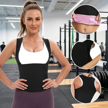 Women's Sweat Compression Shapewear Vest With Sculpting Fit
