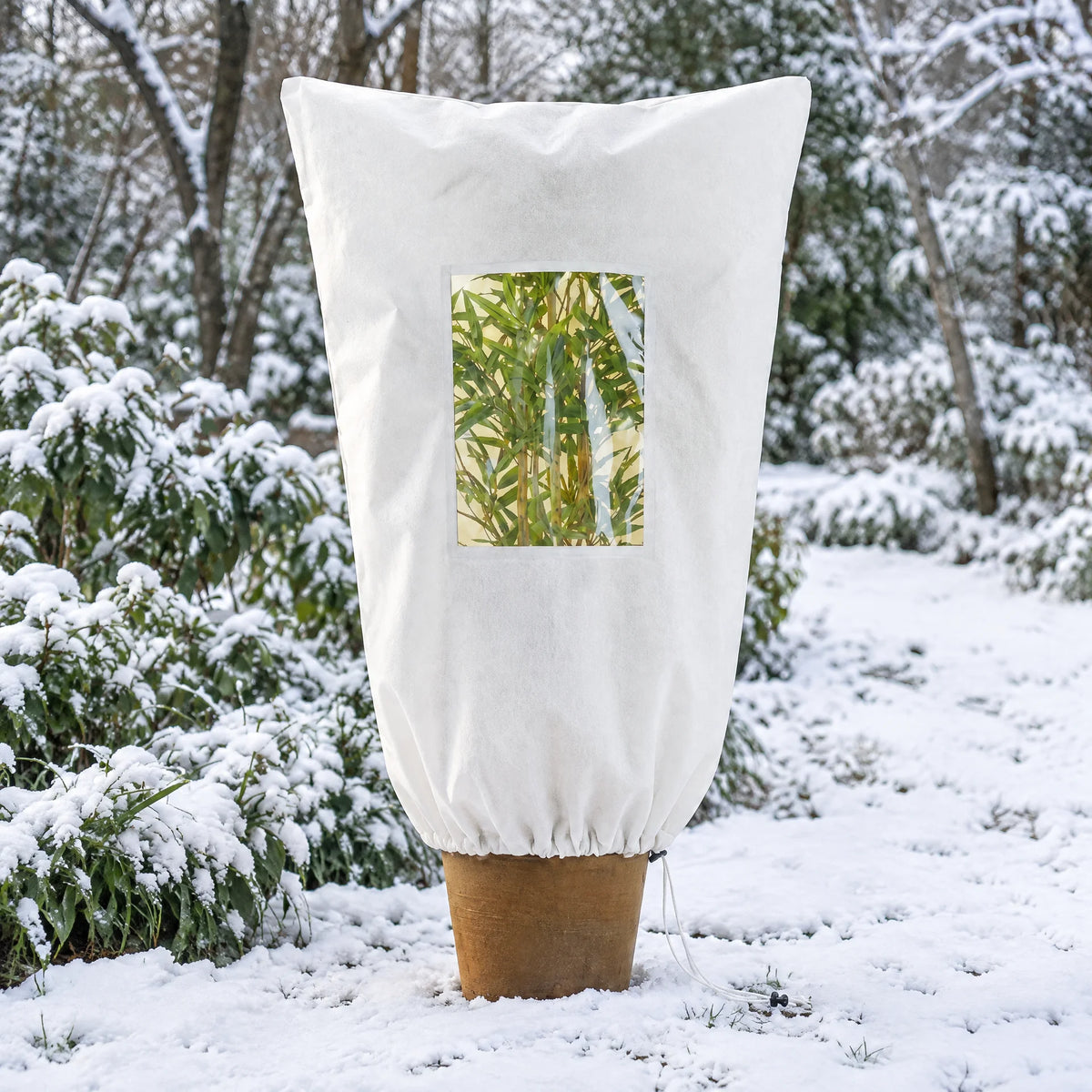 🎁Non-Woven Plant Frost Protection Cover With Zipper &amp; Clear Window